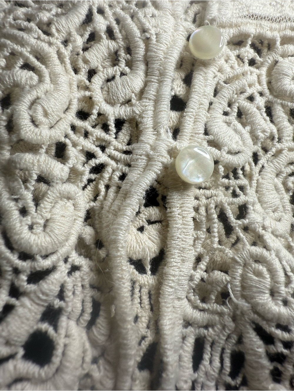 Wildfox Black and Cream Crochet Lace Top - Picture 7 of 10